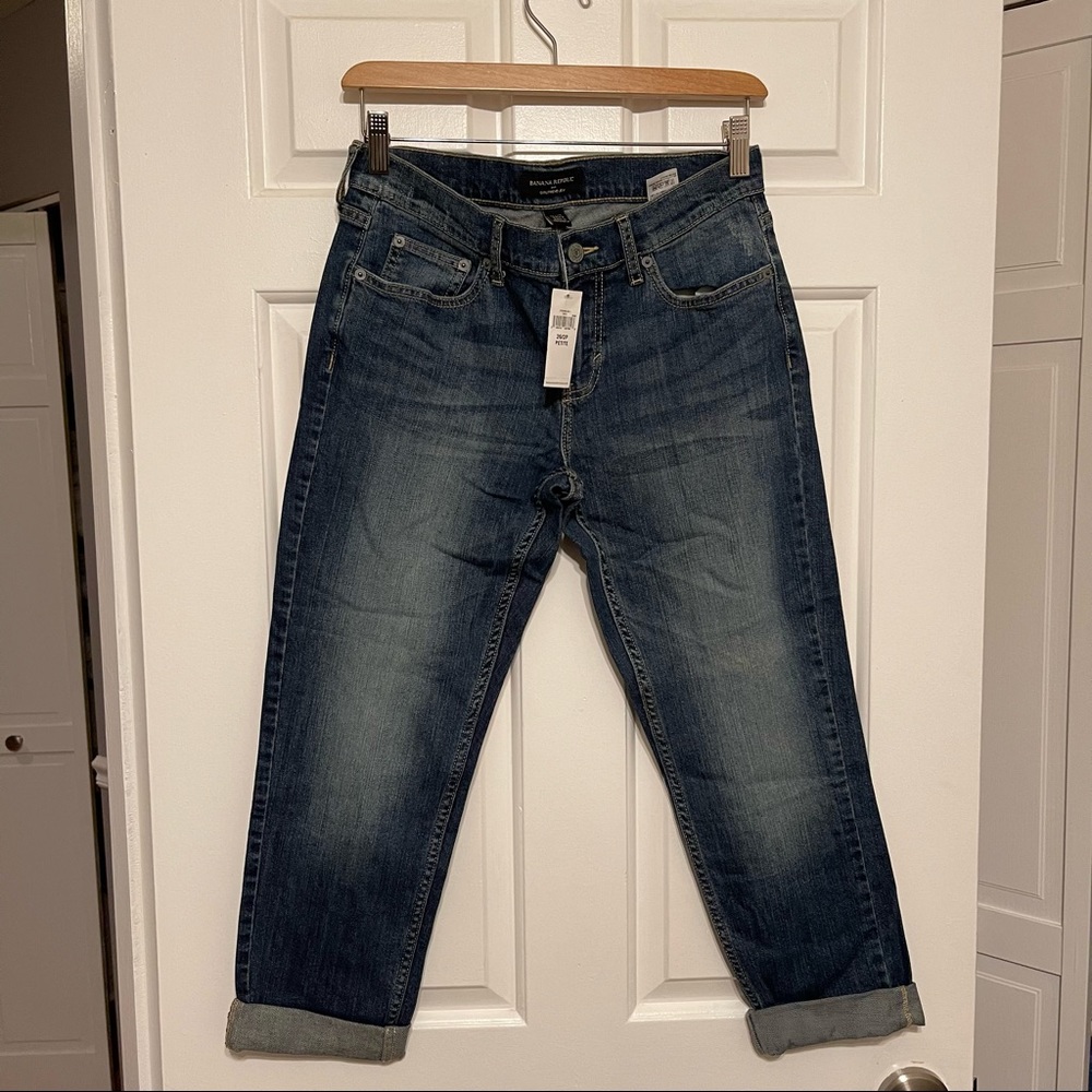 NWT Banana Republic 26/2P Medium Wash Girlfriend Jean
